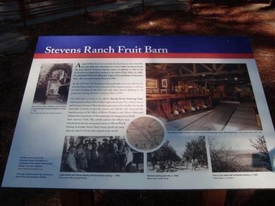 Stevens Ranch Fruit Barn Marker image. Click for full size.