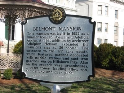 Belmont Mansion Marker image. Click for full size.