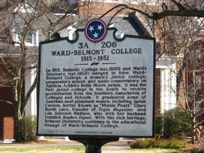 Ward-Belmont College Marker image. Click for full size.