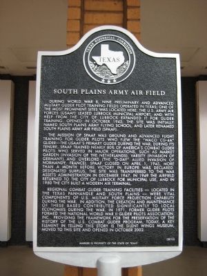 South Plains Army Air Field Marker image. Click for full size.