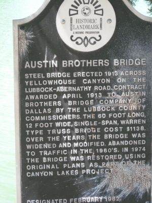 Austin Brothers Bridge Marker image. Click for full size.