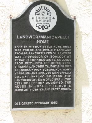 Landwer/Manicapelli Home Marker image. Click for full size.