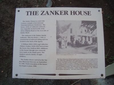 The Zanker House Marker image. Click for full size.