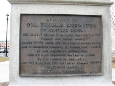 Col. Thomas Knowlton Marker image. Click for full size.
