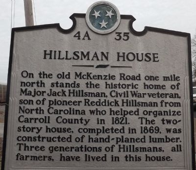Hillsman House Marker image. Click for full size.