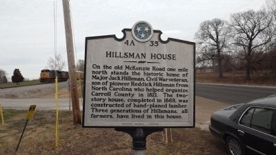 Hillsman House Marker image. Click for full size.