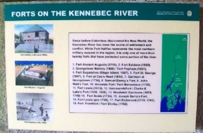 Forts on the Kennebec River Marker image. Click for full size.