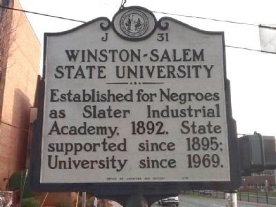 Winston-Salem State University Marker image. Click for full size.
