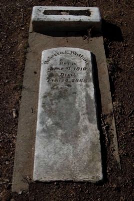 Rebecca E. Watkins Tombstone<br><i>Born June 4, 1816<br>Died Feb. 14, 1868</i> image. Click for full size.