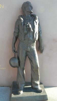 USS San Diego Memorial - close-up of the sailor. image. Click for full size.