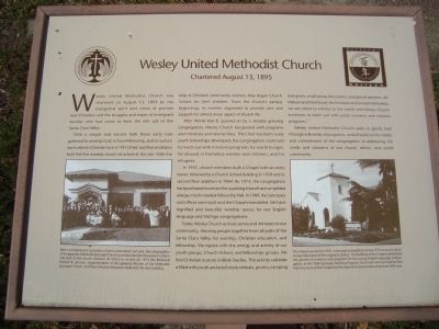 Wesley United Methodist Church Marker image. Click for full size.