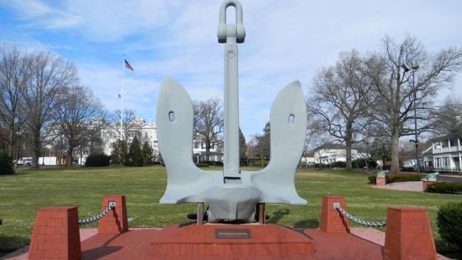Leutze Park - looking north from Kidder Breeze Street past the USS Enterprise (CV-6) anchor memorial image. Click for full size.
