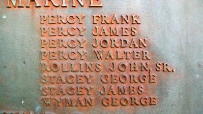 Phippsburg Veterans and Mariners Memorial WWI Honor Roll - Merchant Marine image. Click for full size.