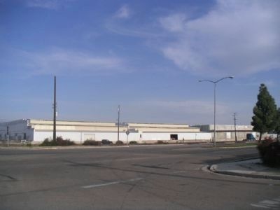 Selma Cold Storage building with marker showing in the middle image. Click for full size.