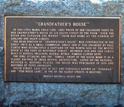 “Grandfather’s House” Marker image. Click for full size.