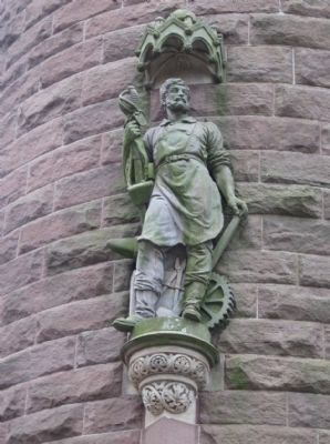 Figure on the East Tower. Click for full size. Figure on the East Tower image. Click for full size.