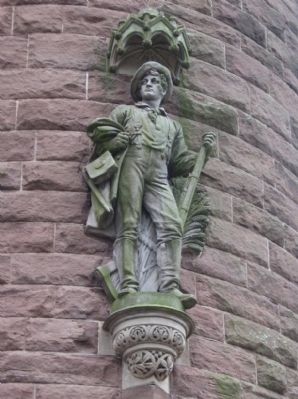 Figure on the West Tower. Click for full size. Figure on the West Tower image. Click for full size.