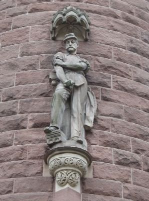 Figure on the East Tower. Click for full size. Figure on the East Tower image. Click for full size.