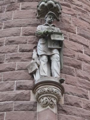Figure on the West Tower. Click for full size. Figure on the West Tower image. Click for full size.