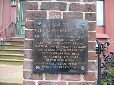 Chapman-Taft House Marker image. Click for full size.