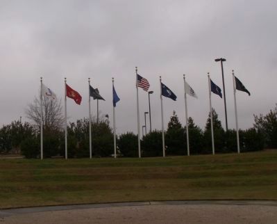 Florence Veterans Park Flags image. Click for full size.