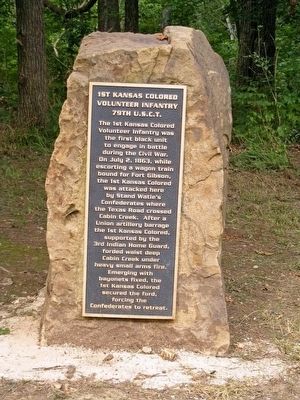 First Kansas Colored Volunteer Infantry, 79th U.S.C.T. Marker image. Click for full size.