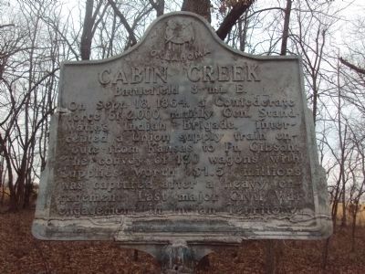 An additional Cabin Creek Battlefield Marker image. Click for full size.