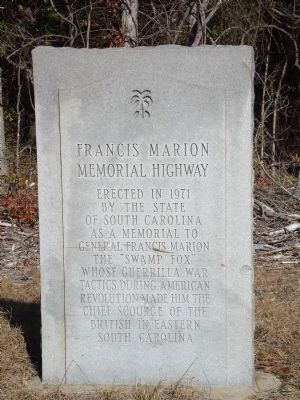 Francis Marion Memorial Highway Marker image. Click for full size.