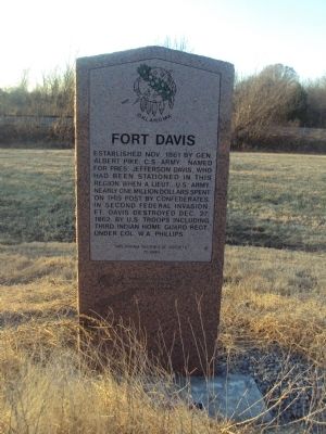Fort Davis Marker. Click for full size. Fort Davis Marker image. Click for full size.