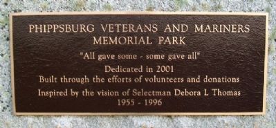 Phippsburg Veterans and Mariners Memorial Park Marker image. Click for full size.