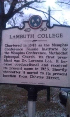 Lambuth College Marker image. Click for full size.