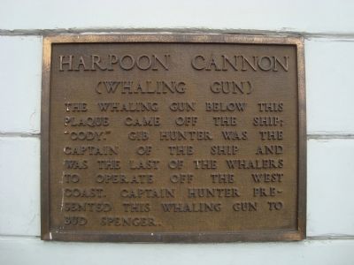 Harpoon Cannon Marker. Click for full size. Harpoon Cannon Marker image. Click for full size.