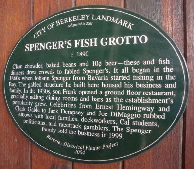 Spengers Fish Grotto Marker image. Click for full size.