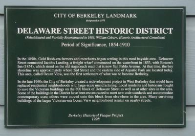 Delaware Street Historic District Marker. Click for full size. Delaware Street Historic District Marker image. Click for full size.