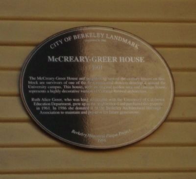 McCreary-Greer House Marker image. Click for full size.
