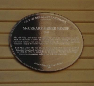 McCreary-Greer House Marker. Click for full size. McCreary-Greer House Marker image. Click for full size.