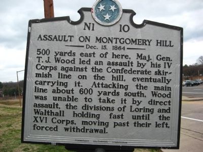 Assault on Montgomery Hill Marker. Click for full size. Assault on Montgomery Hill Marker image. Click for full size.