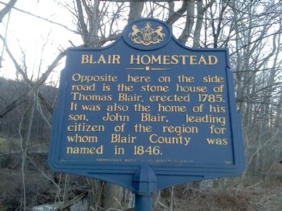 Blair Homestead Marker image. Click for full size.