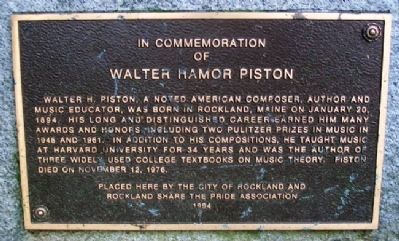 Walter Hamor Piston Marker image. Click for full size.
