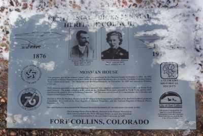 Mosman House Marker. Click for full size. Mosman House Marker image. Click for full size.