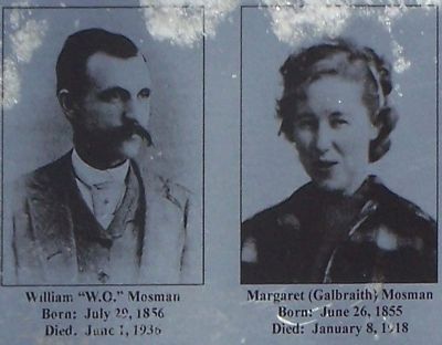 William "W.O." Mosman and Margaret Galbraith Mosman. Click for full size. William "W.O." Mosman and Margaret Galbraith Mosman image. Click for full size.