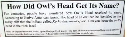 Owl's Head Light Station Kiosk - Naming image. Click for full size.
