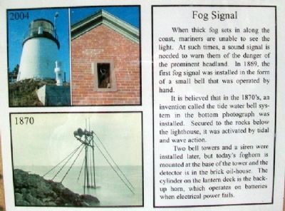 Owl's Head Light Station Kiosk - Fog Signal image. Click for full size.