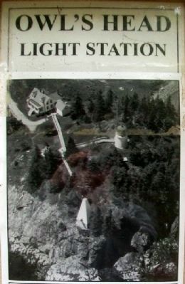 Owl's Head Light Station Kiosk - Aerial Pic image. Click for full size.