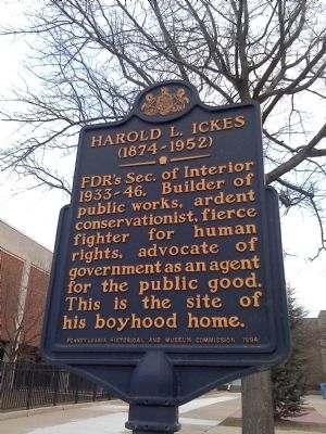 Harold L. Ickes Marker image. Click for full size.