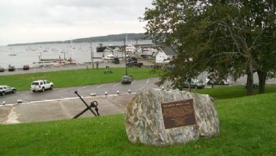 Rockland Harbor from Mildred B. Merrill Park image. Click for full size.