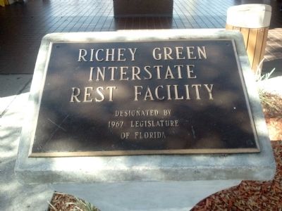 Richey Green Interstate Rest Facility Plaque image. Click for full size.