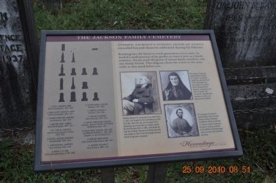The Jackson Family Cemetery Marker. Click for full size. The Jackson Family Cemetery Marker image. Click for full size.