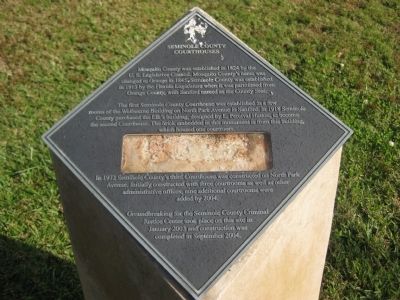 Seminole County Courthouses Marker image. Click for full size.
