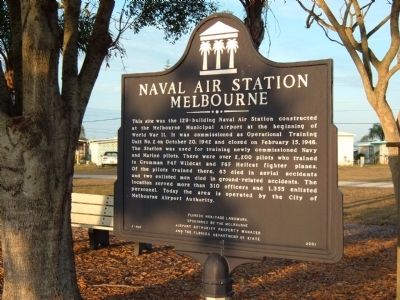 Naval Air Station Melbourne Marker image. Click for full size.